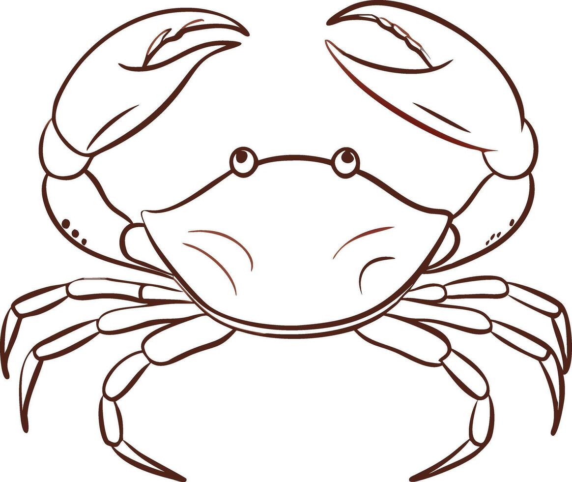 Cartoon Crab Illustration for Marine and Ocean Themed Designs vector