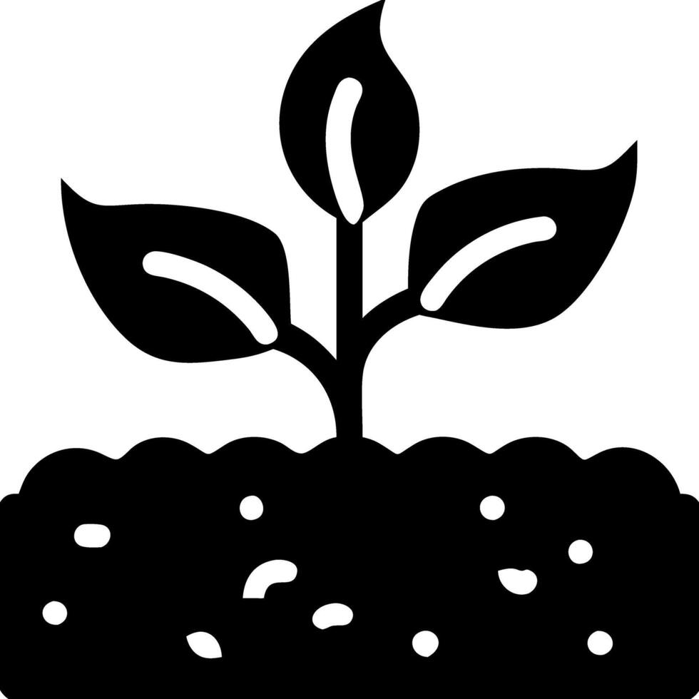 Illustration Growing Plant in Soil Ecology Nature Concept for Sustainability Projects vector