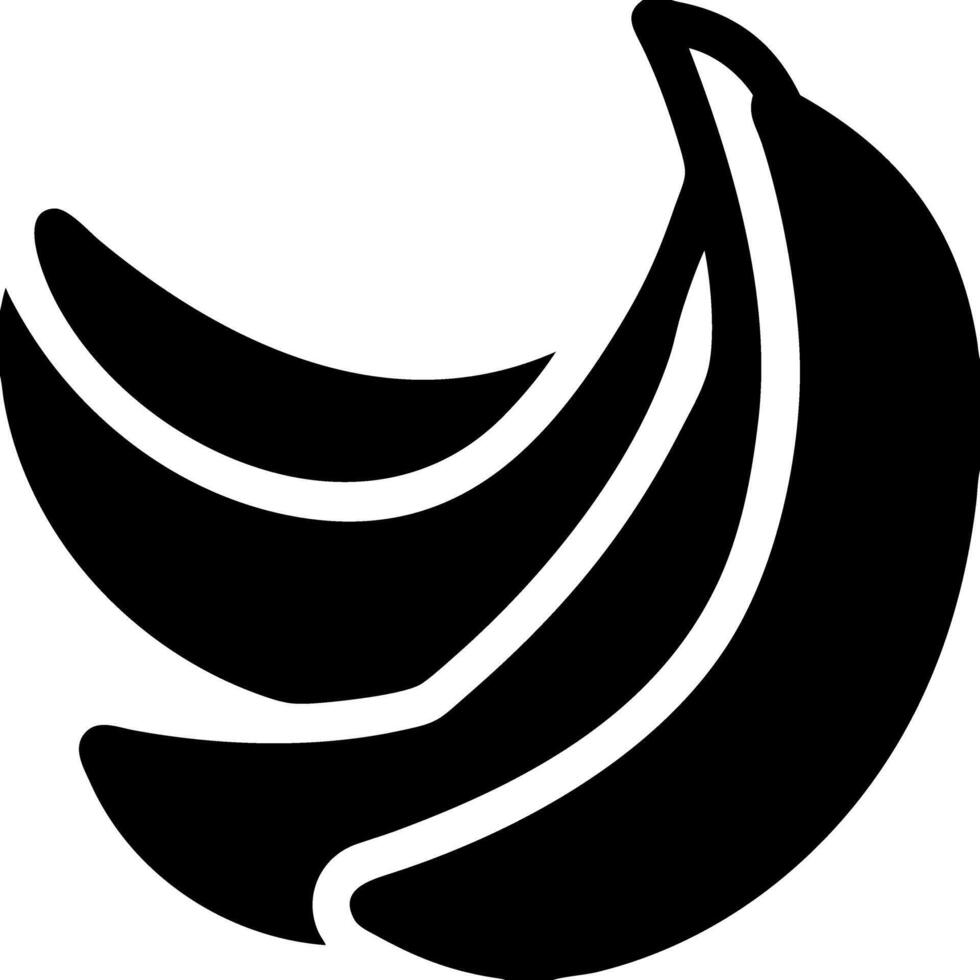 Abstract Black Banana Art Modern Fruit Silhouette Design Graphic Illustration vector