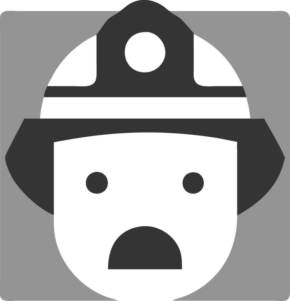 Worker Emoji Shocked Expression Safety Helmet Illustration vector