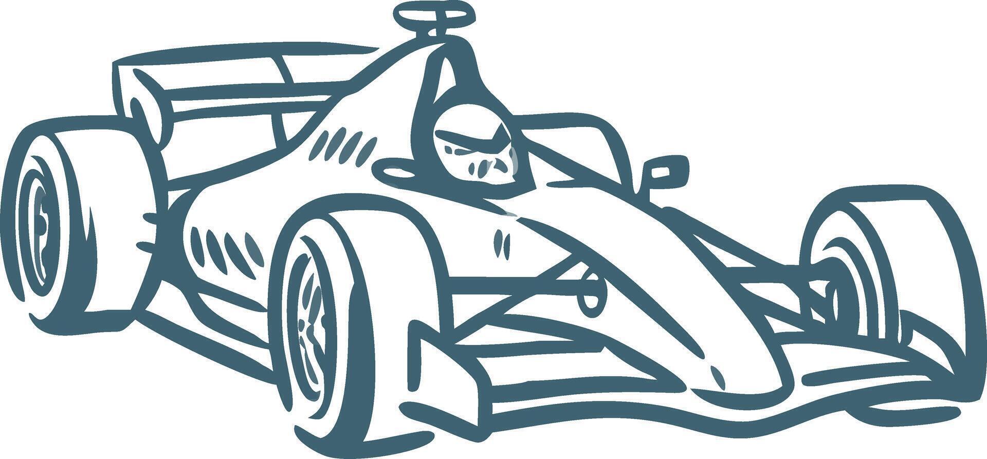 Illustration of Formula Racing Car for Motorsport Design Projects vector
