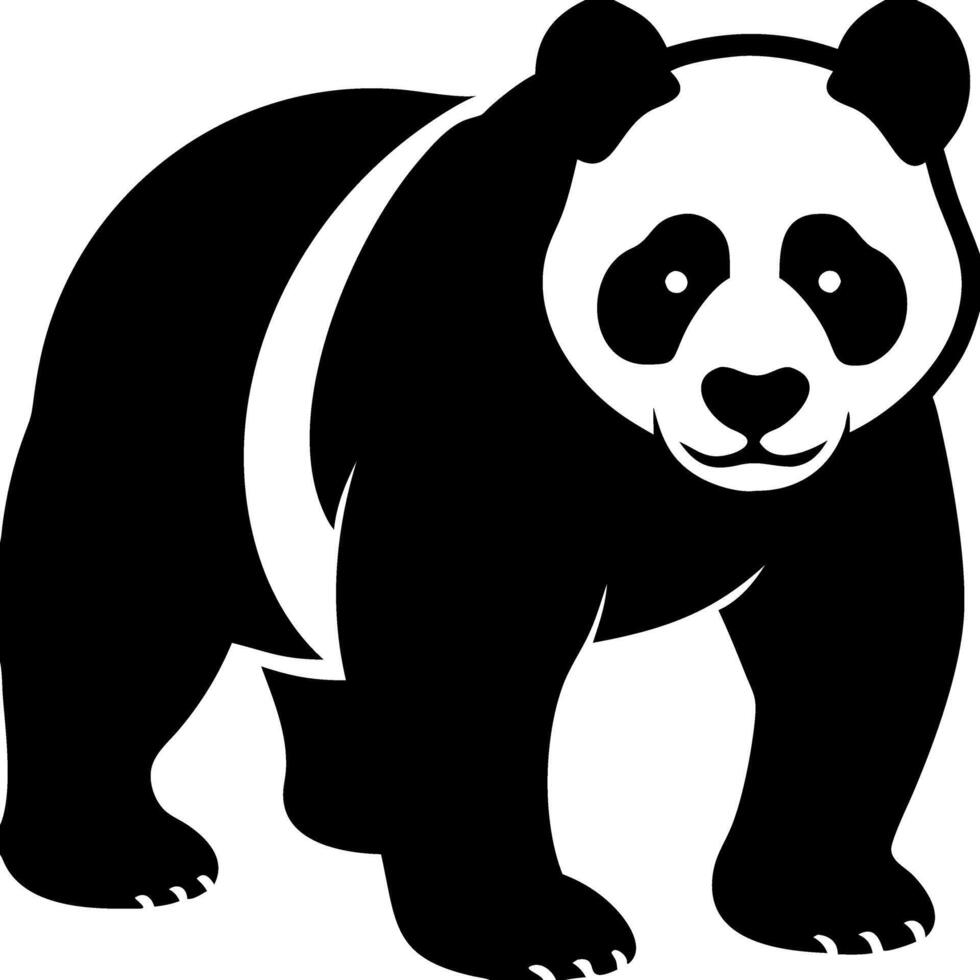 Illustration of Black and White Panda Bear for Wildlife and Nature Design vector