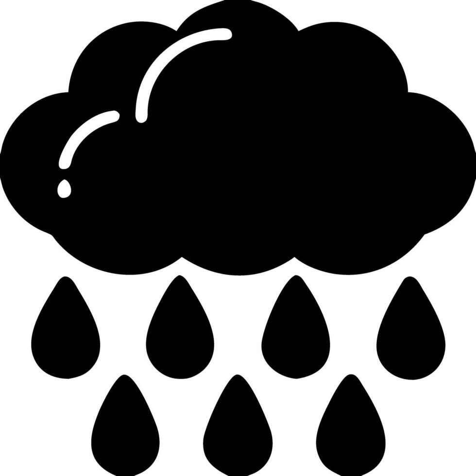 Rain Cloud with Falling Raindrops Illustration for Weather Forecast and Climate Graphics vector