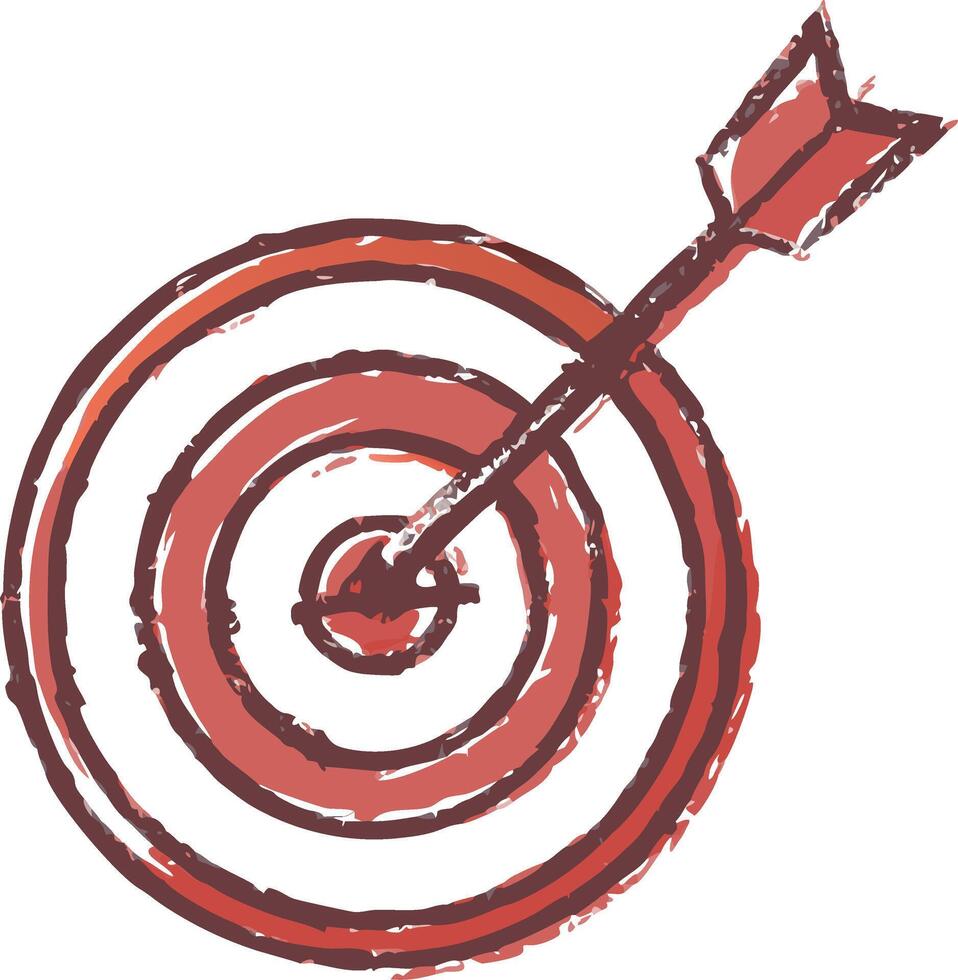 Red Arrow Target Symbolizing Precision and Success in Achieving Goals Art vector