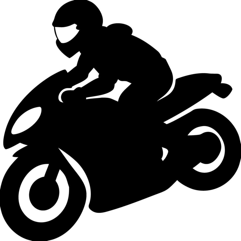 Motorcycle Racer Silhouette for Speed and Adventure Designs vector