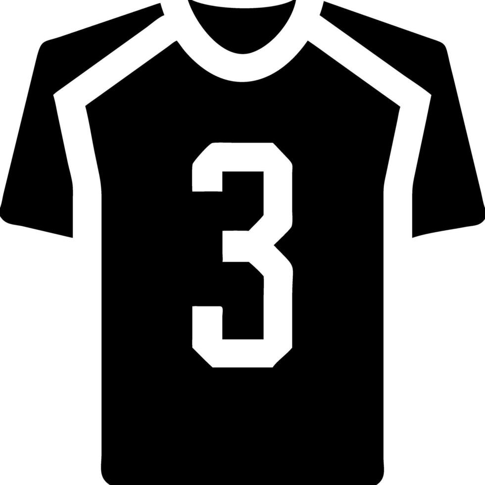 Number 3 Sports Jersey Symbol for Team Uniform Design vector