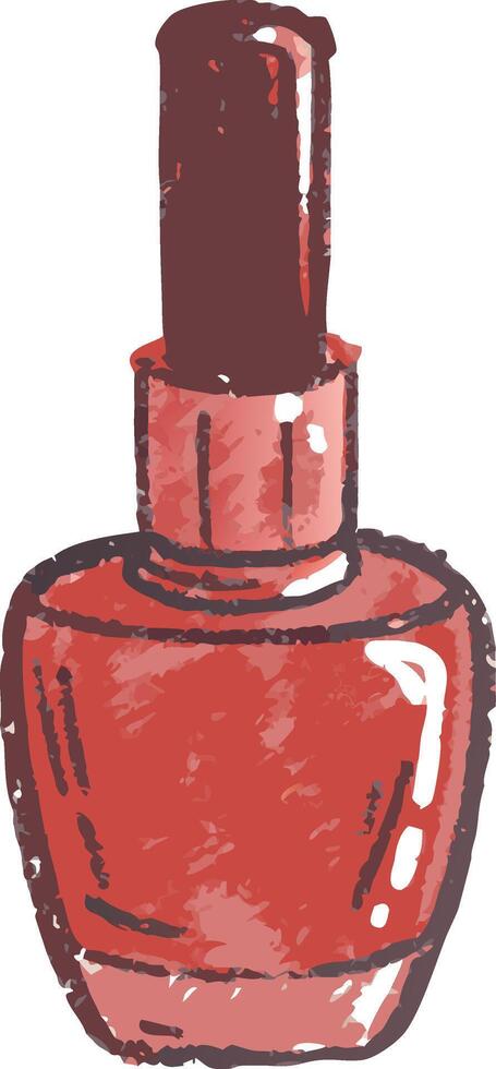 Red Nail Polish Bottle Illustration for Beauty and Fashion Design vector