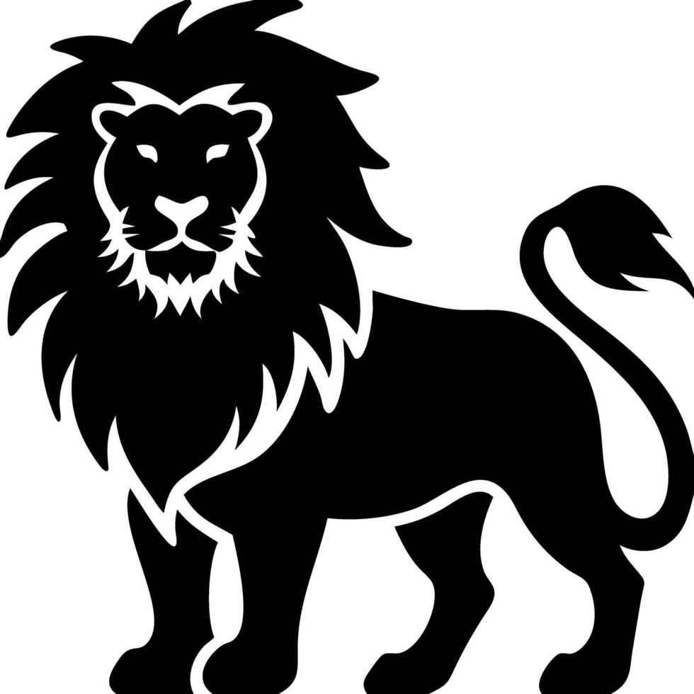 Majestic Lion Silhouette Art Symbol of Strength and Courage vector