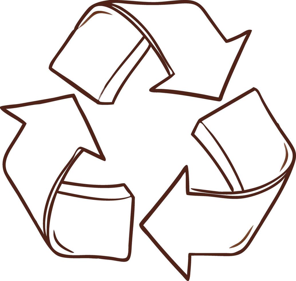 Recycle Symbol Illustration with Arrows Eco Friendly Design vector