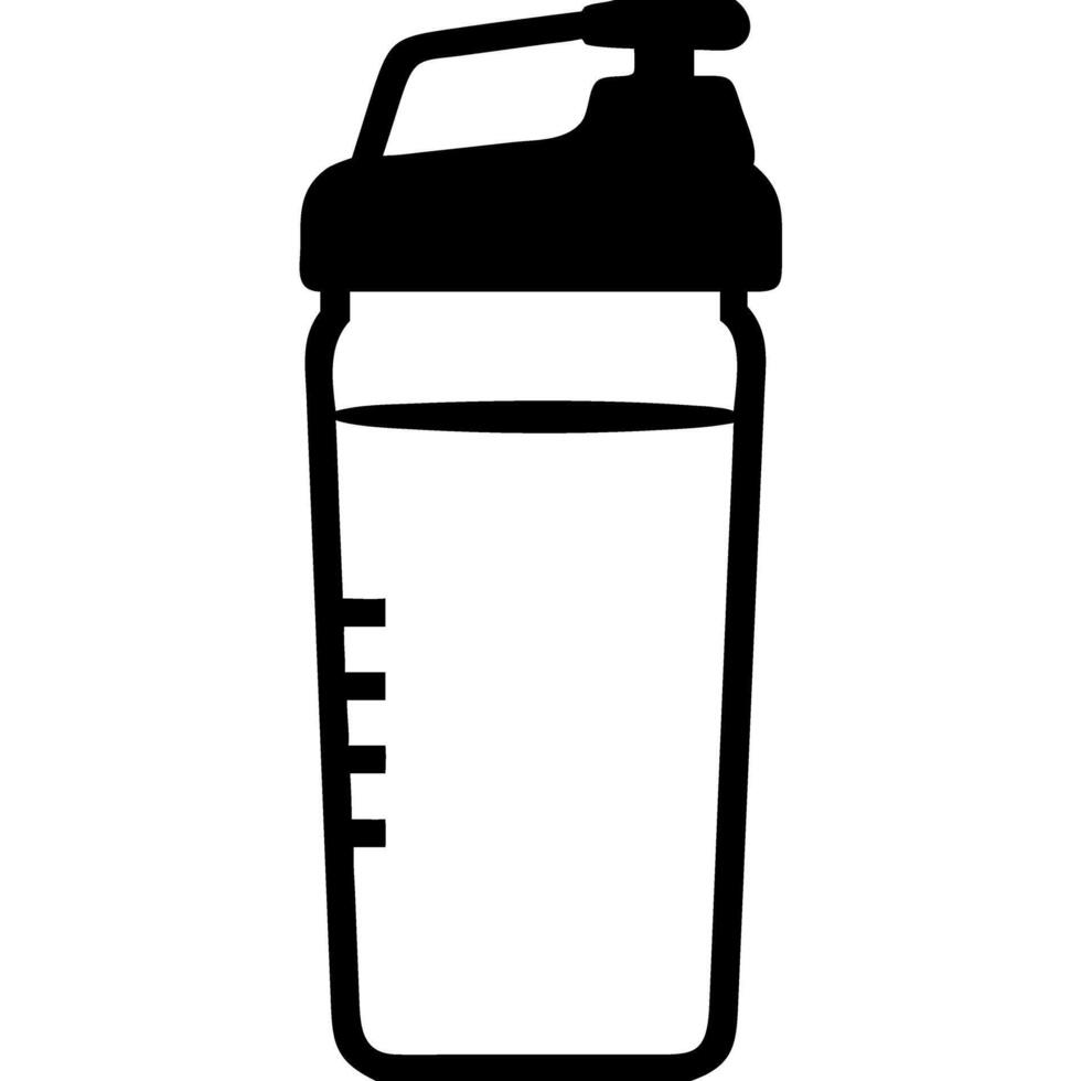 Illustration of Sport Protein Shaker Bottle for Fitness and Gym Nutrition vector