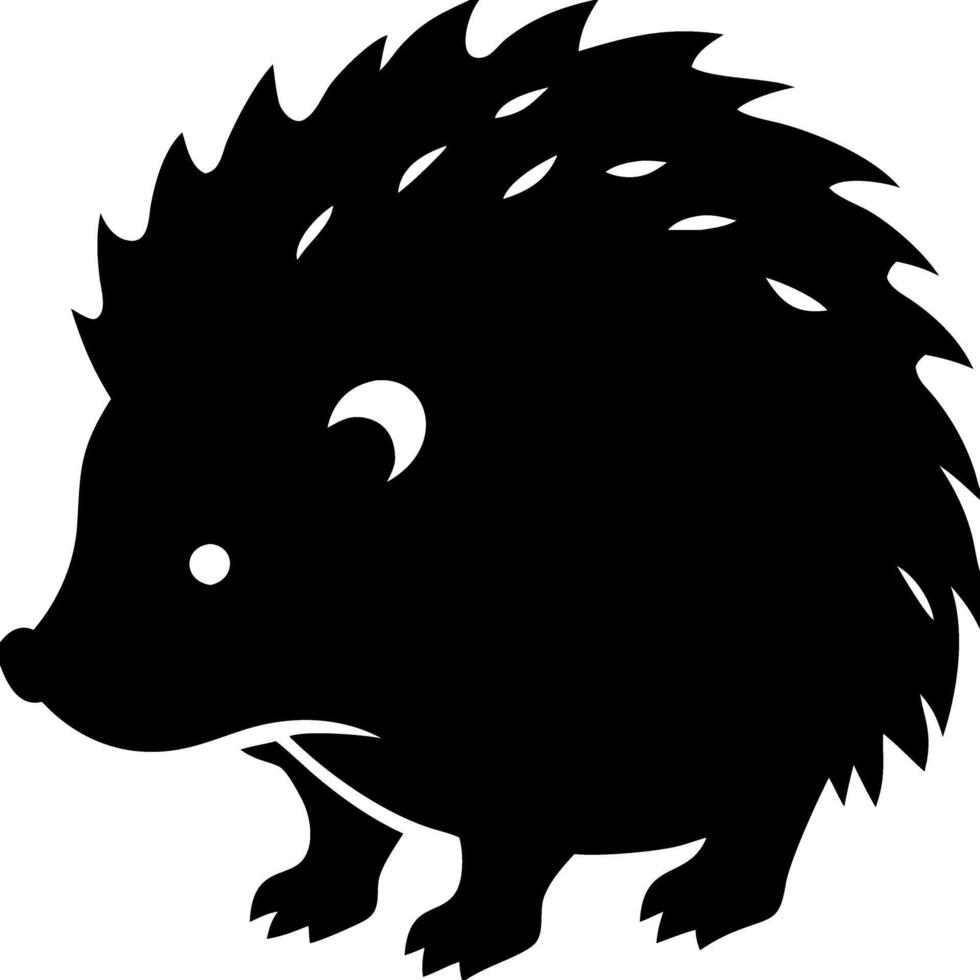 Silhouette of Hedgehog Illustration for Nature and Wildlife Design vector