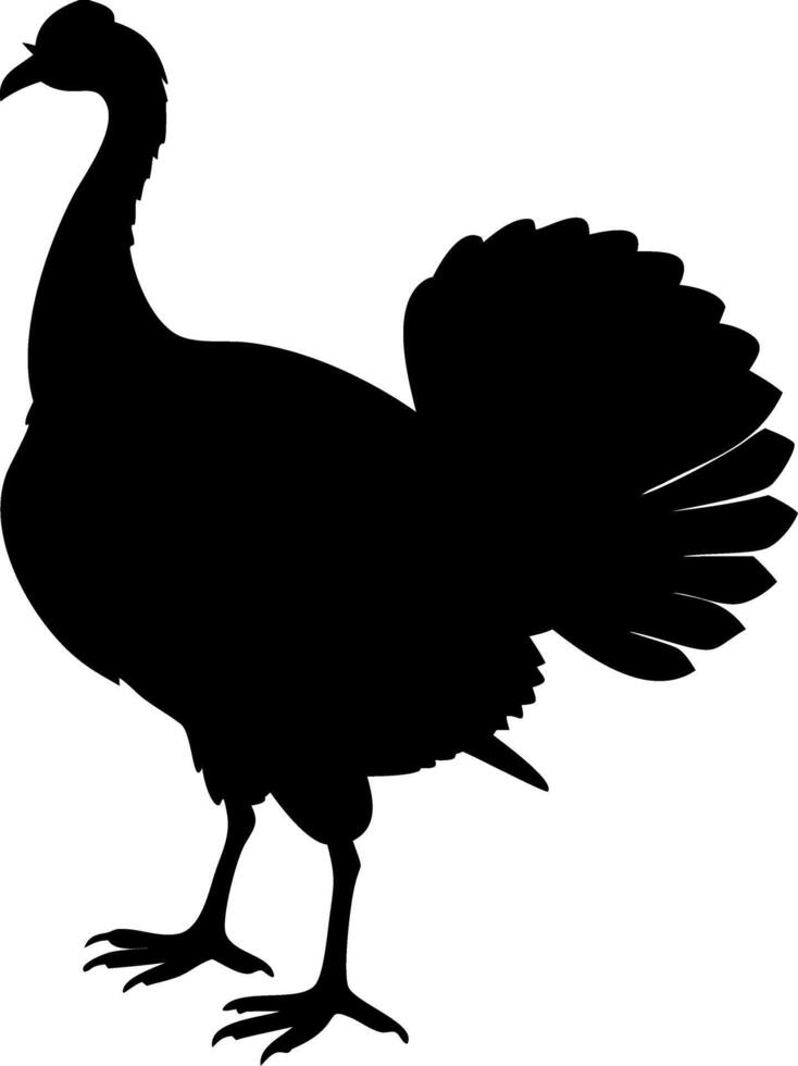 Turkey Silhouette Illustration for Holiday and Seasonal Design Projects vector