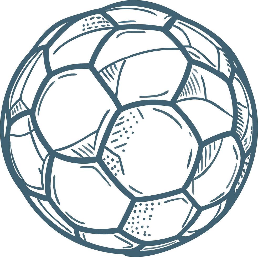 Detailed Illustration of Vintage Soccer Ball with Intricate Patterns for Sports Design vector