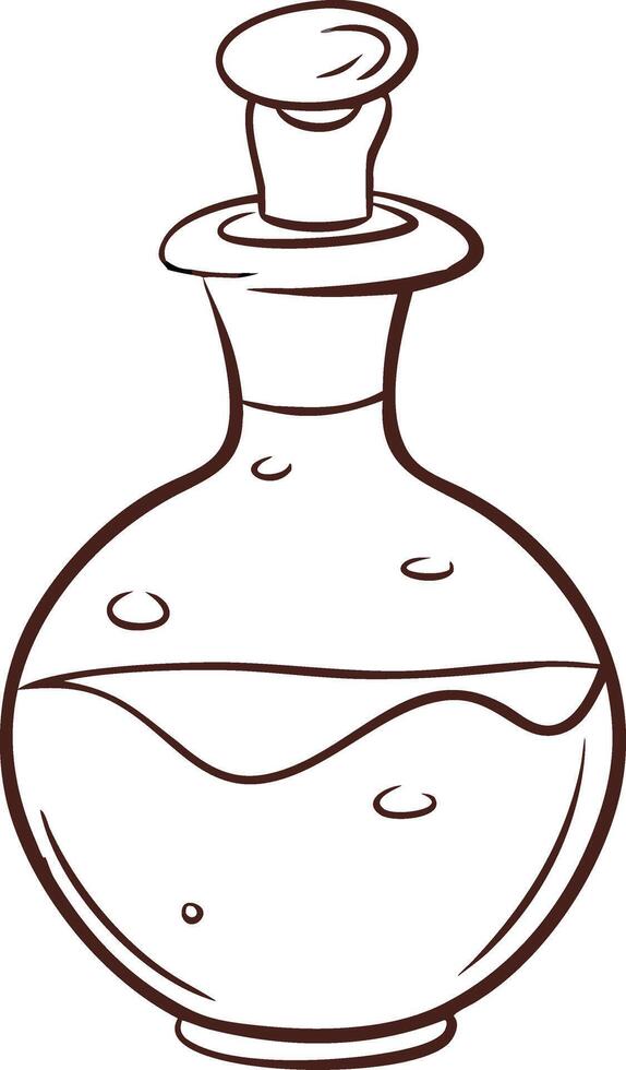 Decorative Glass Potion Bottle Illustration for Design and Branding Projects vector