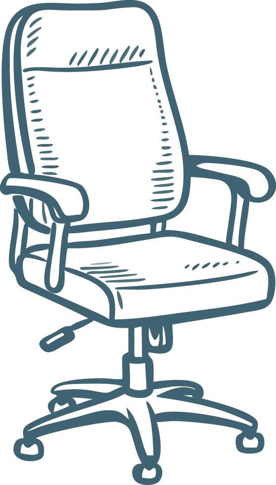 Ergonomic Office Chair Illustration for Business Design Projects vector