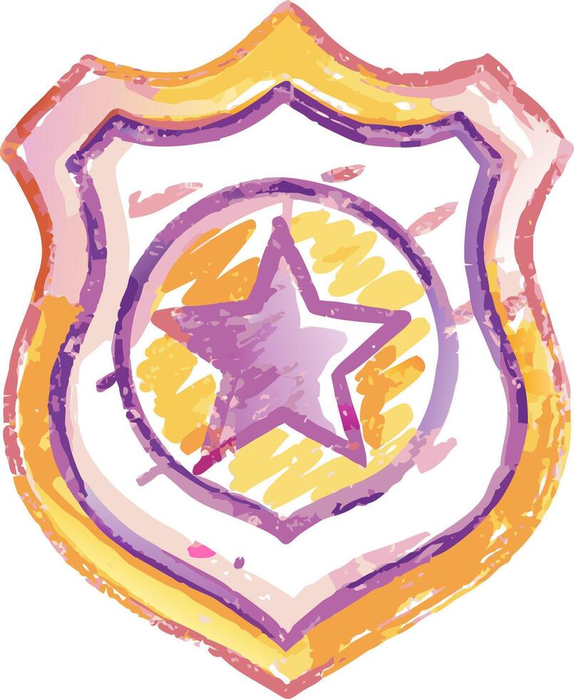 Colorful Star Emblem on Shield for Badges and Insignias vector