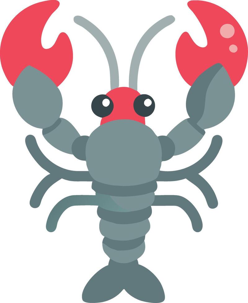 Cartoon Lobster with Red Claws Illustration for Marine Themed Designs vector