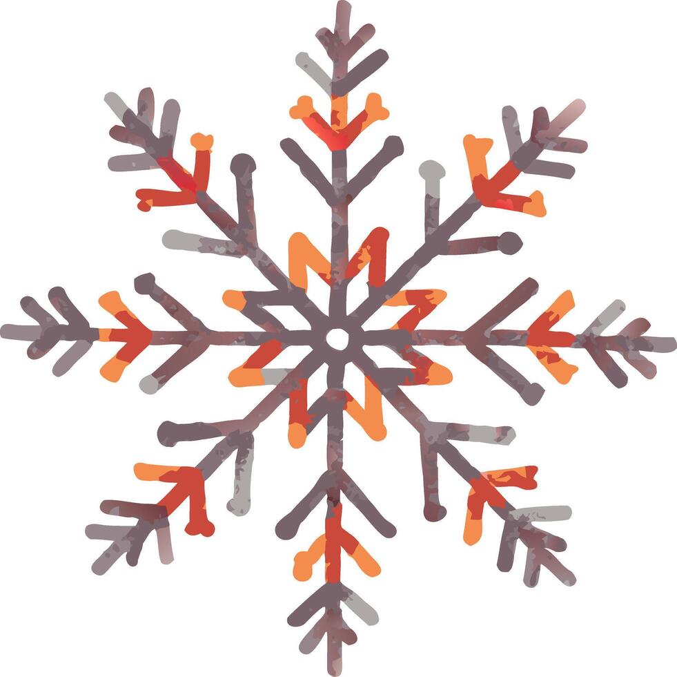 Colorful Geometric Snowflake Design for Winter Decorations vector