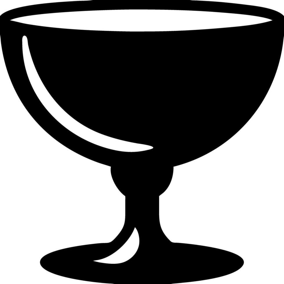 Black Silhouette Goblet Minimalist Design for Elegant Projects vector