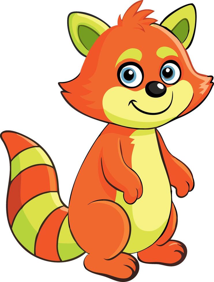 Cute Cartoon Red Fox Illustration for Children's Books and Educational Materials vector