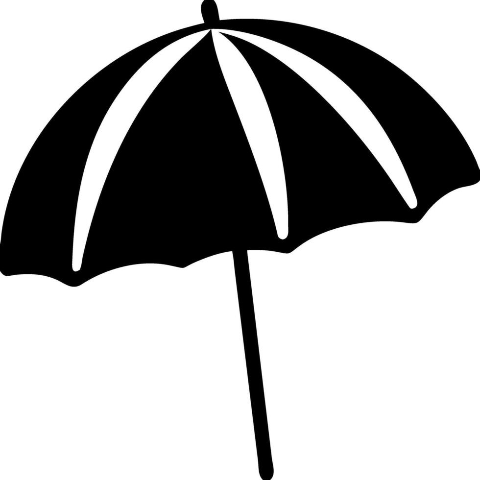 Black Umbrella Art for Weather Protection Concepts vector