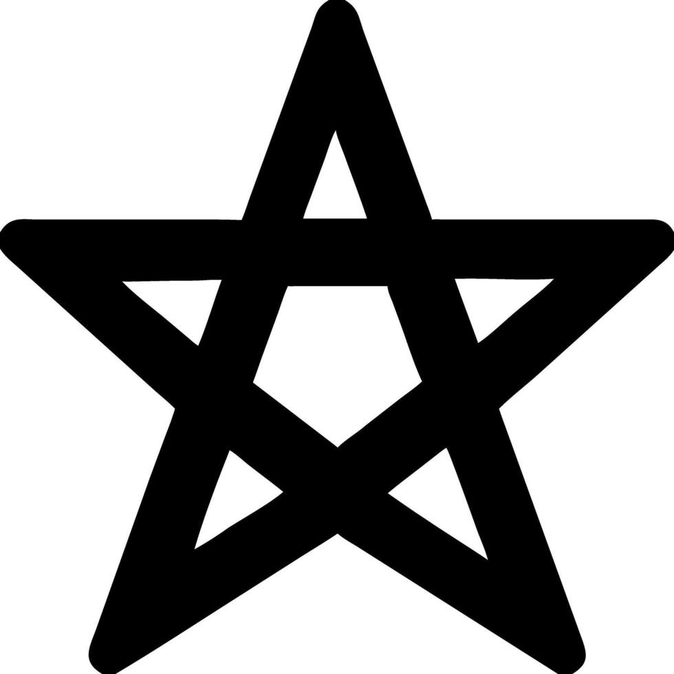 Black Pentagram Star Symbol Minimalistic Design for Spiritual and Mystical Themes vector