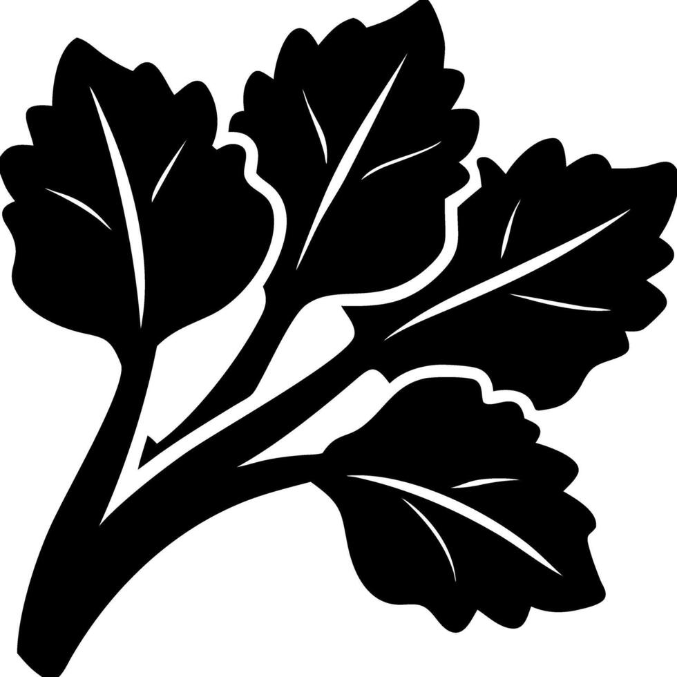 Black Silhouette of Leaf Branch Ideal for Nature Designs vector