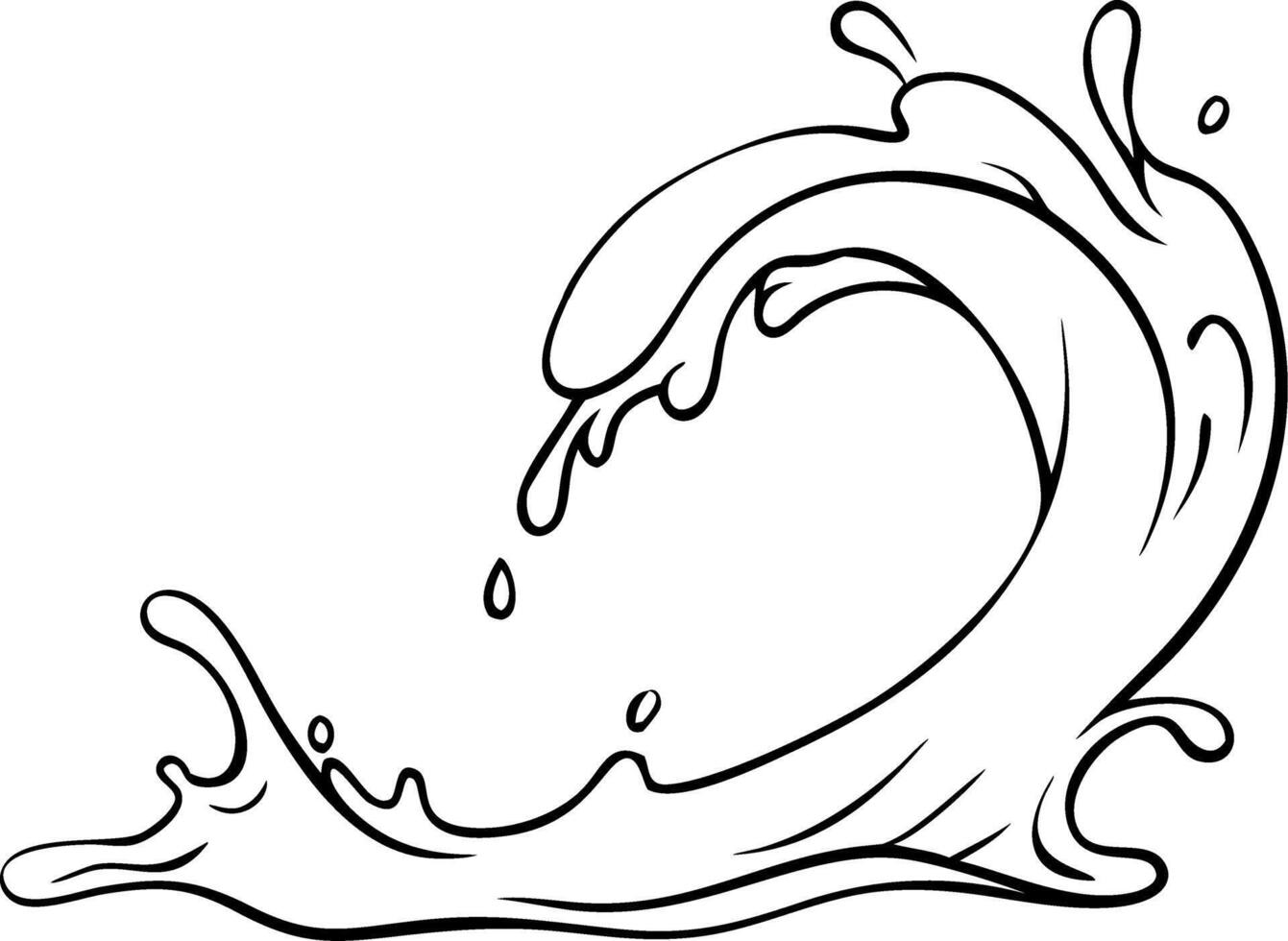 Abstract Water Wave Splash Illustration for Design and Creative Projects vector