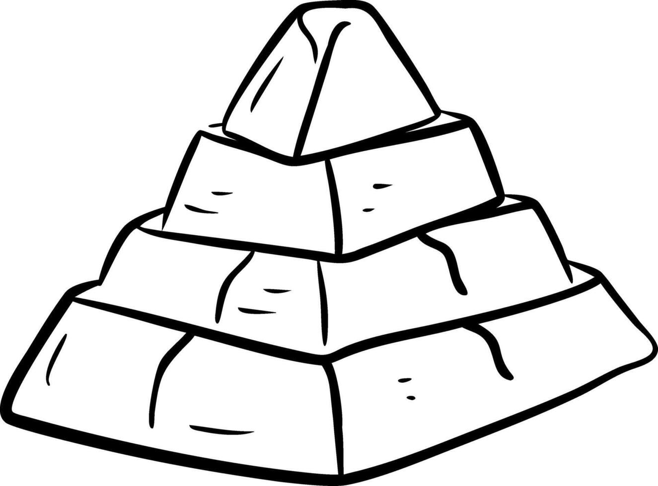 Abstract Stone Pyramid Illustration Symbolizing Strength Stability and Foundation Art vector
