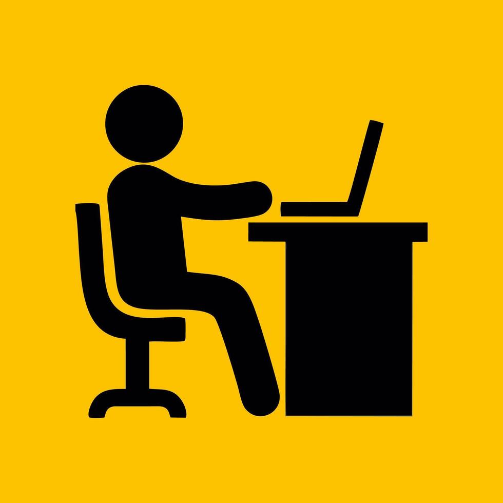 icon logo with yellow background for commercial vector