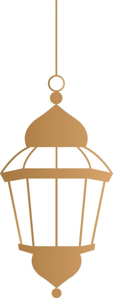 Islamic muslim isolated gold lamp. vector