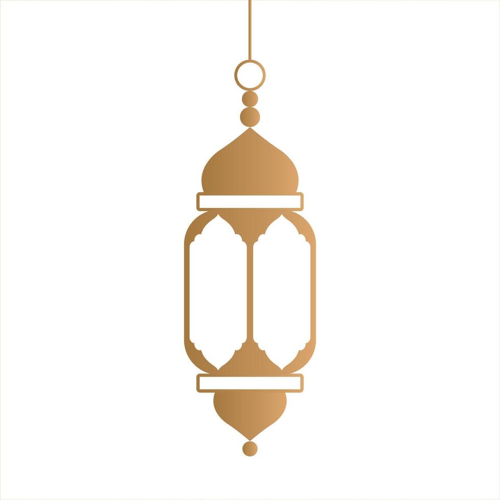 Islamic lamp isolated on transparent background. vector