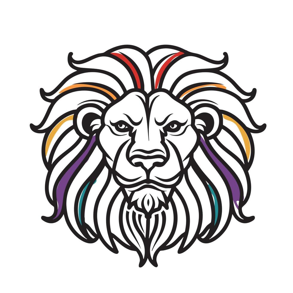 Lion hand drawn illustration vector
