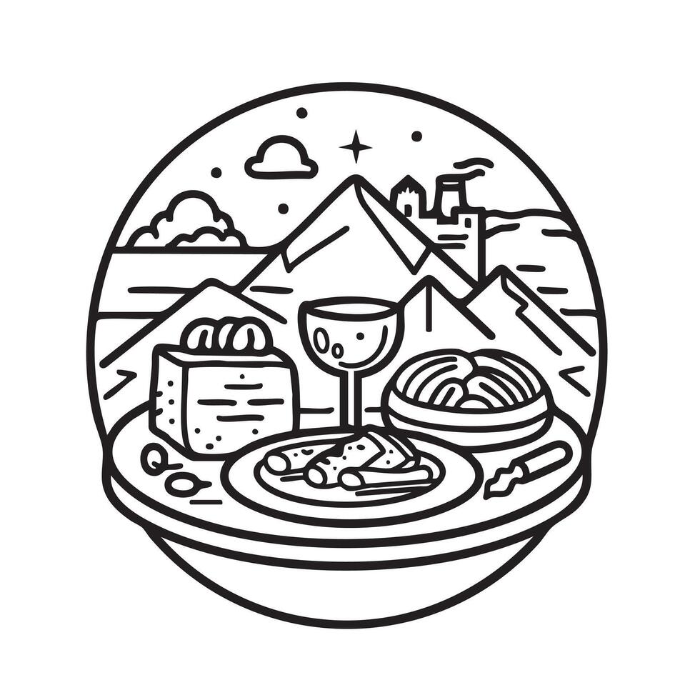 Passover logo sketch vector