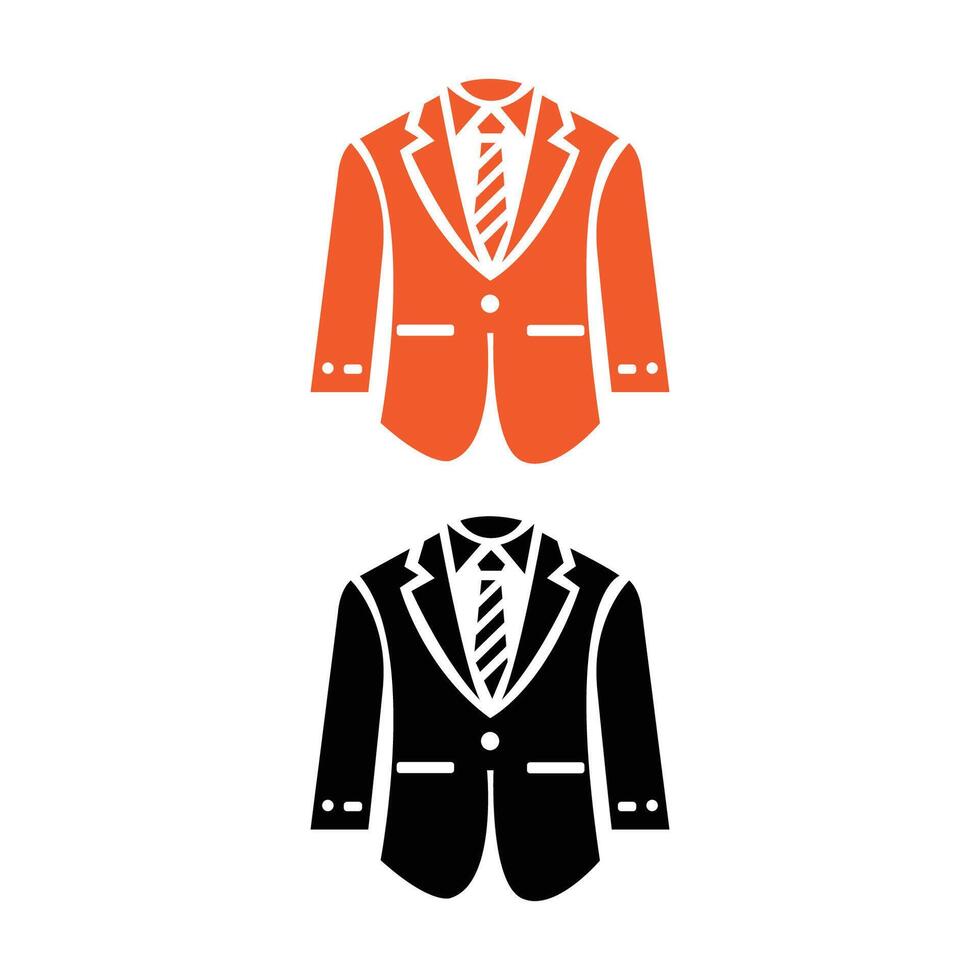 Illustration of Suit Icons Isolated On White Background vector