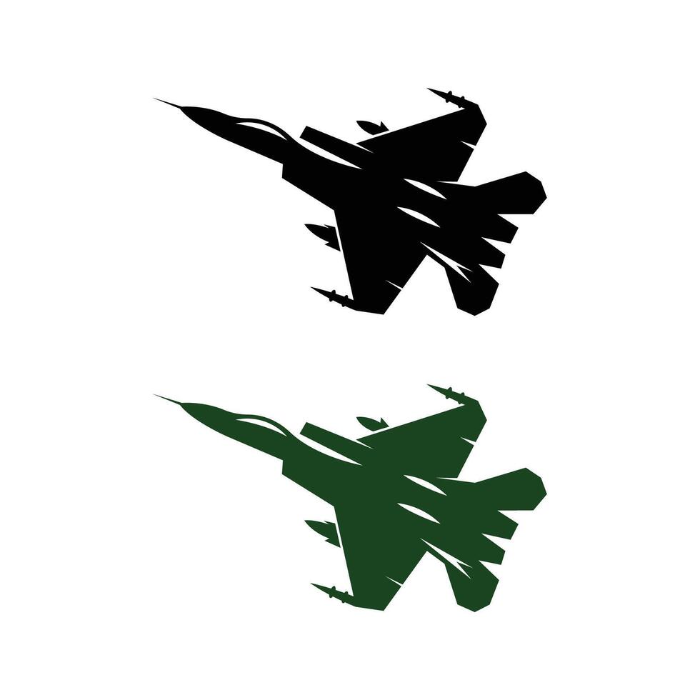 Fighter jet art silhouette with white background art, sketch, logo vector