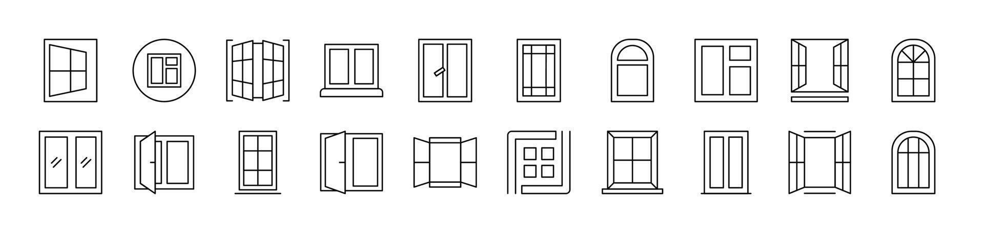 Bundle of Thin Icons. Editable Stroke. Suitable for Web Sites, Books, Cards, Apps vector