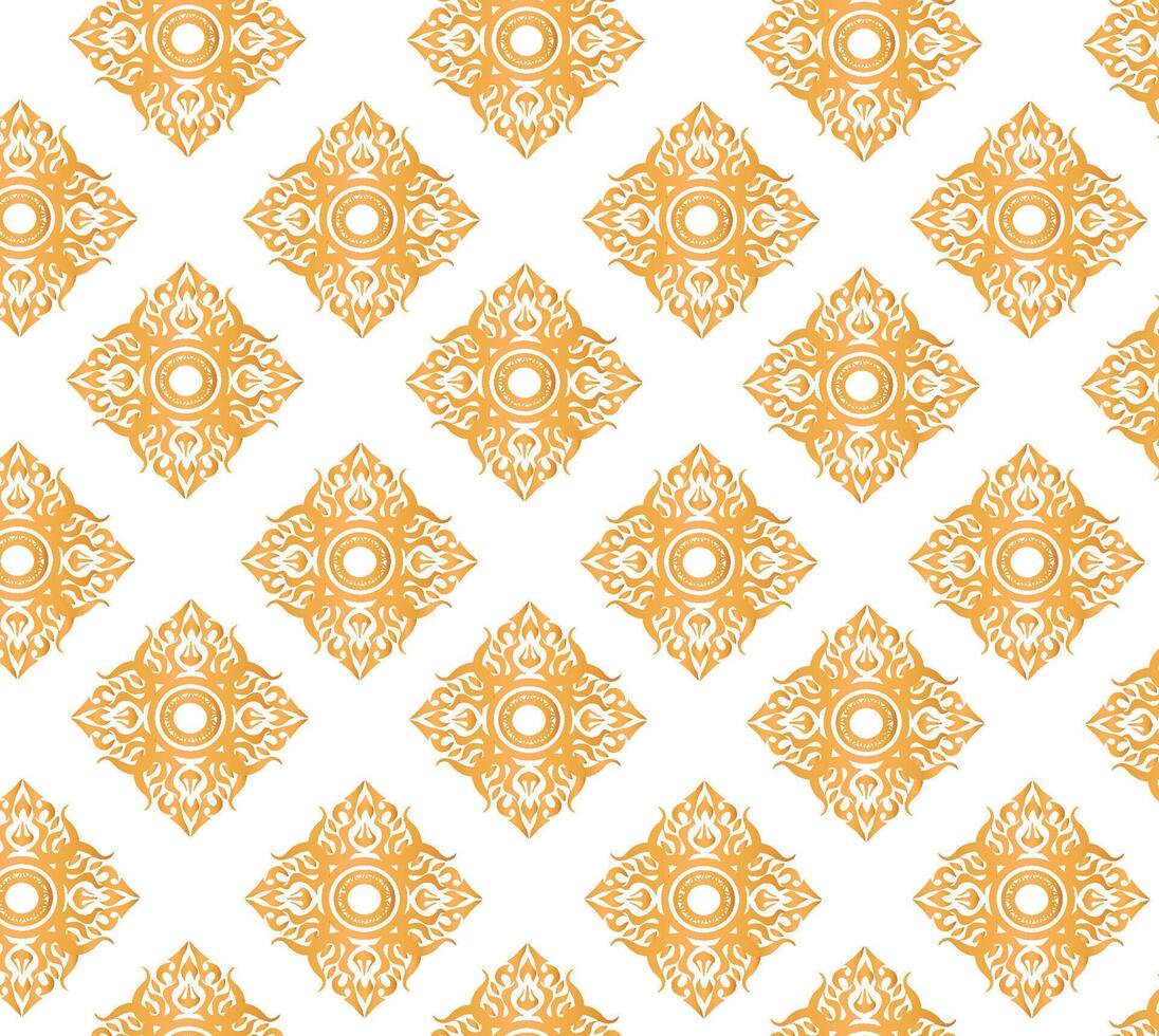 Orange and white pattern with a flower vector