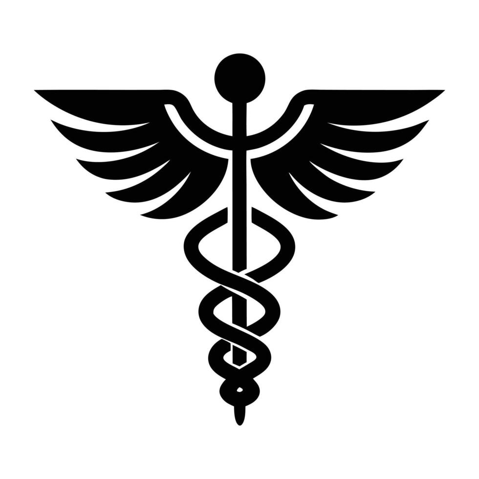 medical symbol caduceus symbol isolated on white background vector