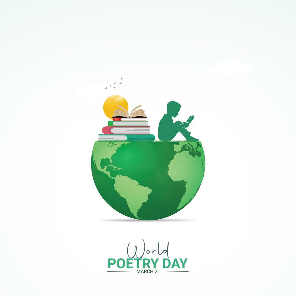 World Poetry Day, celebrate on March 21st, art of poetry and its cultural impact. vector