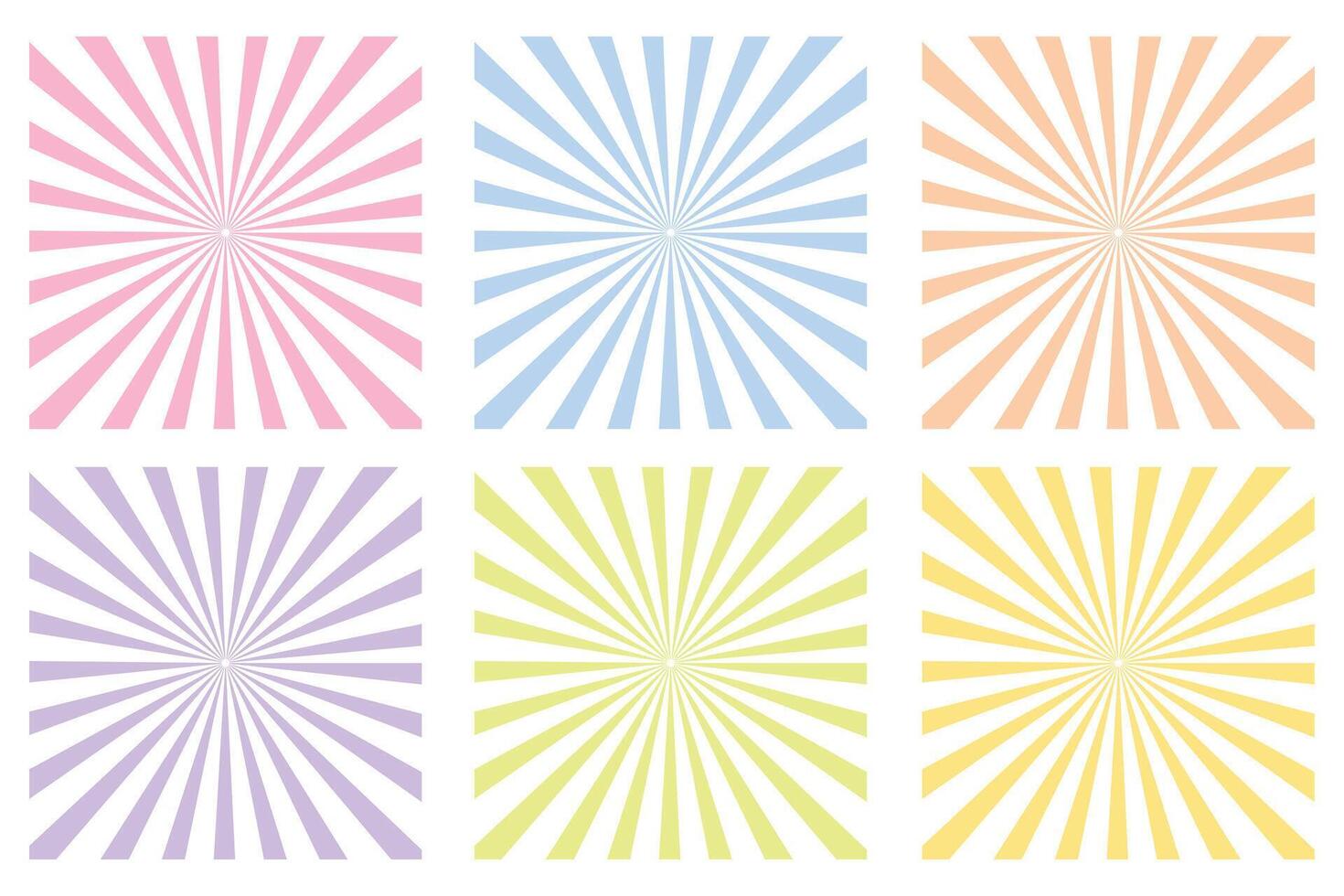 Colorful Sunburst, sunbeam vector