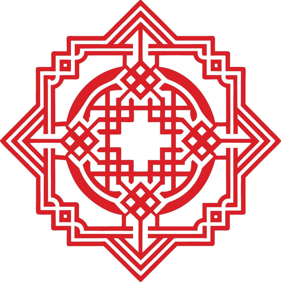 Lunar new year traditional Chinese frame vector