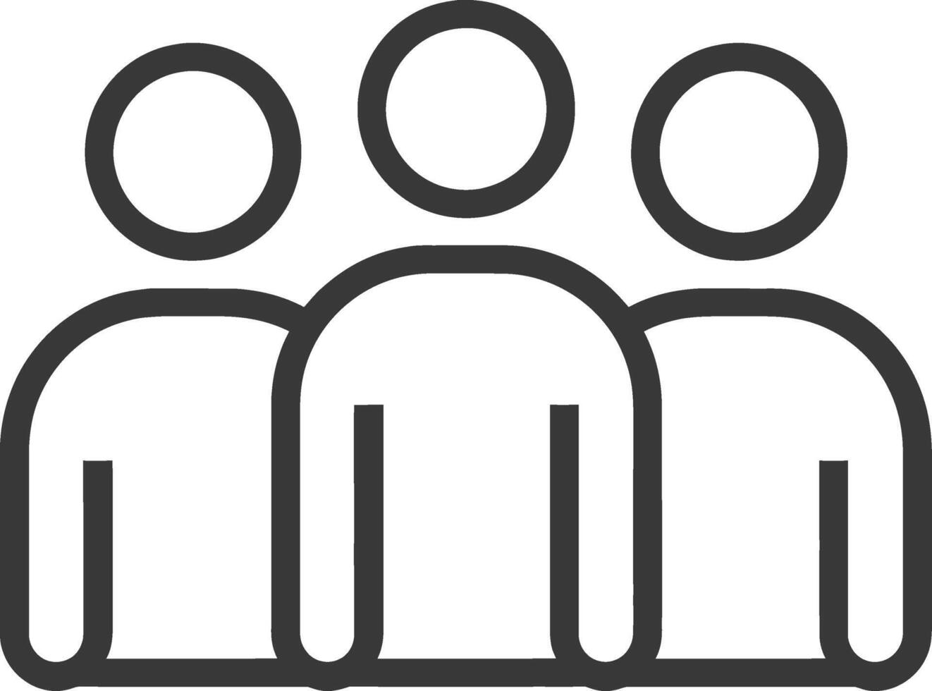 A group of people with one person standing in the middle vector