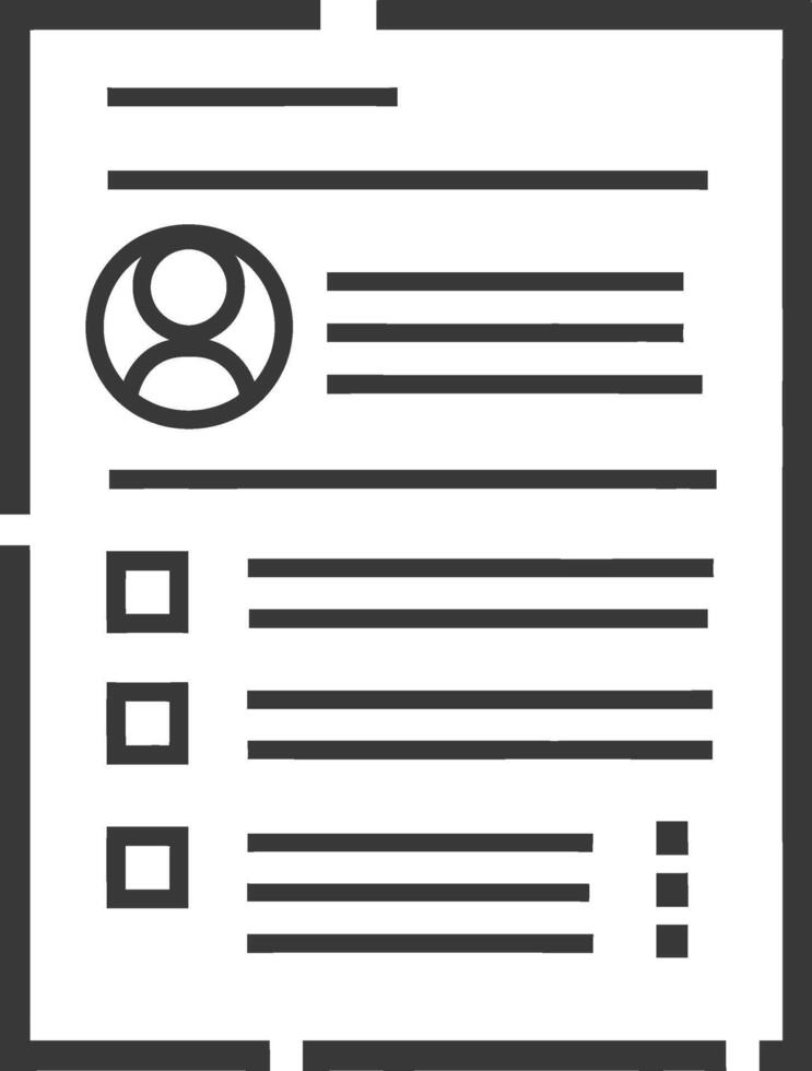 A black and white icon of a check box vector