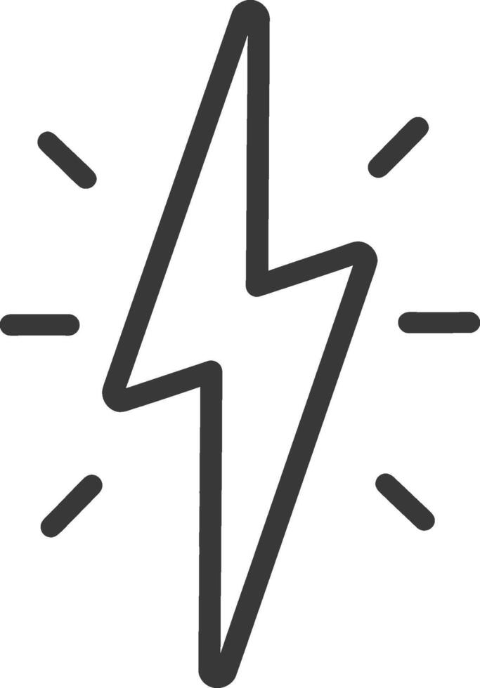 A lightning bolt icon on a white background vector