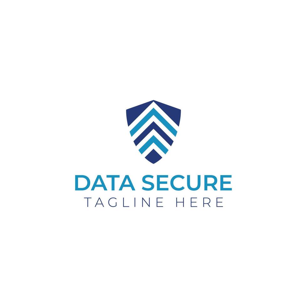Creative minimal data secure Logo design template vector