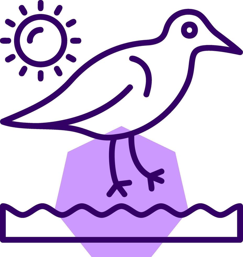 Sandpipers Outline Style Icon vector