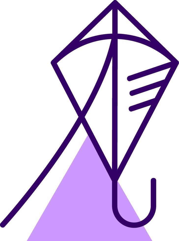 Kite Outline Style Icon vector
