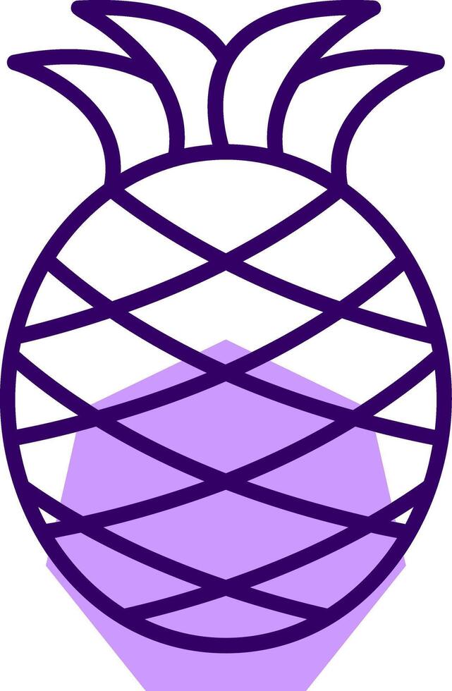 Pineapple Outline Style Icon vector