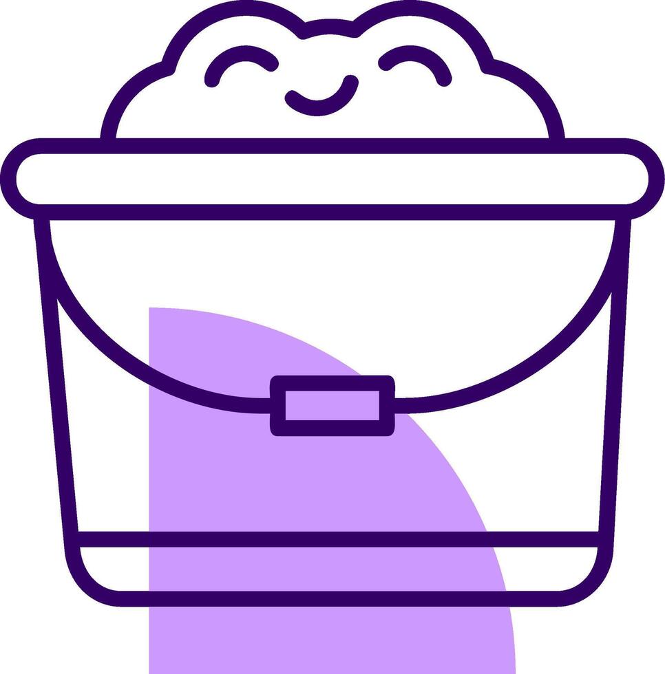 Sand bucket Outline Style Icon vector